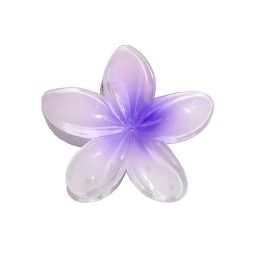 FOVAOK Schöne und modische Haarspange, Plumeria-Blume, 13 cm, quadratisch, matt, Haarnadel, Kopfschmuck, Haarschmuck für Damen, 3 Stück (Violett) von FOVAOK