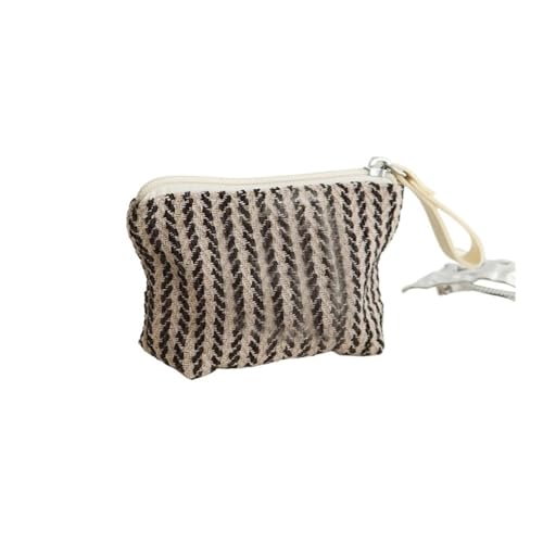 Kleine Make-up-Tasche für Damen, Matcha-Grün, tragbar, Münzgeldbörse, Pendler, Lippenstift, Kopfhörer, Aufbewahrungstasche, Doppel-Leinen-Kette, Schlüsseletui, Khakifarbene Streifen, Einheitsgröße Kleine Make-up-Tasche für Damen, Matcha-Grün, tragbar, Münzgeldbörse, Pendler, Lippenstift, Kopfhörer, Aufbewahrungstasche, Doppel-Leinen-Kette, Schlüsseletui, Khakifarbene Streifen, Einheitsgröße von FOVAOK
