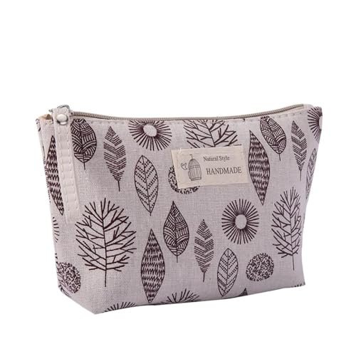 Reise-Aufbewahrungstasche aus weichem Segeltuch mit Bärenbaum-Motiv, für Damen, Kulturartikel-Organizer, niedliche Kosmetiktasche, tragbare Make-up-Tasche, leaf, Einheitsgröße Reise-Aufbewahrungstasche aus weichem Segeltuch mit Bärenbaum-Motiv, für Damen, Kulturartikel-Organizer, niedliche Kosmetiktasche, tragbare Make-up-Tasche, leaf, Einheitsgröße von FOVAOK