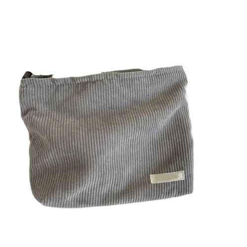 Reise-Kosmetiktasche aus Kord, tragbare Make-up-Aufbewahrungstasche, Geldbörsen, Damen, großes Fassungsvermögen, Reißverschluss, Make-Up-Organizer, Aufbewahrung, Clutch, grau, *1 Reise-Kosmetiktasche aus Kord, tragbare Make-up-Aufbewahrungstasche, Geldbörsen, Damen, großes Fassungsvermögen, Reißverschluss, Make-Up-Organizer, Aufbewahrung, Clutch, grau, *1 von FOVAOK