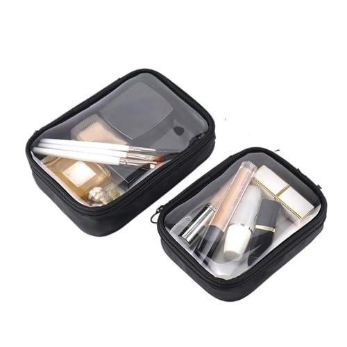 Wasserdichte transparente Kosmetiktasche für Damen, Make-Up-Etui, Reise-Reißverschluss, transparent, Make-up, Schönheit, Wasch-Organizer, Bad-Kulturbeutel-Set, S, Einheitsgröße Wasserdichte transparente Kosmetiktasche für Damen, Make-Up-Etui, Reise-Reißverschluss, transparent, Make-up, Schönheit, Wasch-Organizer, Bad-Kulturbeutel-Set, S, Einheitsgröße von FOVAOK