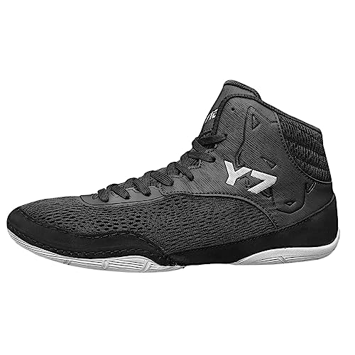 FOX-FIGHT Y7 Kampfsport Schuhe | Ringerschuhe | für Damen und Herren | Atmungsaktiv Flexibel | Wildleder | Athletik Fitnesschuhe Bodybuilding | 39 / schwarz/Weiss von FOX-FIGHT