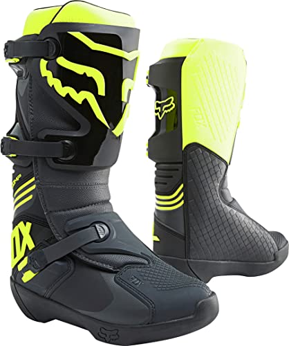 FOX Unisex-Adult Alpinestars Faster-3 Shoes Black/Grey Camo/Fluo Red Schuhe, 10 von FOX