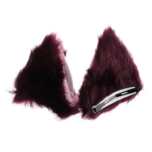 FOYTOKI Katzenohren Haarspange Aus Plüsch Katzenohren Kopfschmuck Haar Clips Für Kostüme Halloween Und Cosplay Bequeme Und Stilvolle Headwear von FOYTOKI