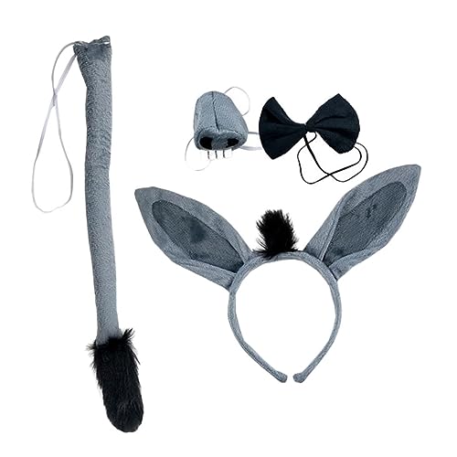 FOYTOKI Esel Kostüm Mit Stirnband Nase Und Bowtie Für Kinderpartys Geburtstage Halloween Fotografieren Für Jungen Und Mädchen von FOYTOKI