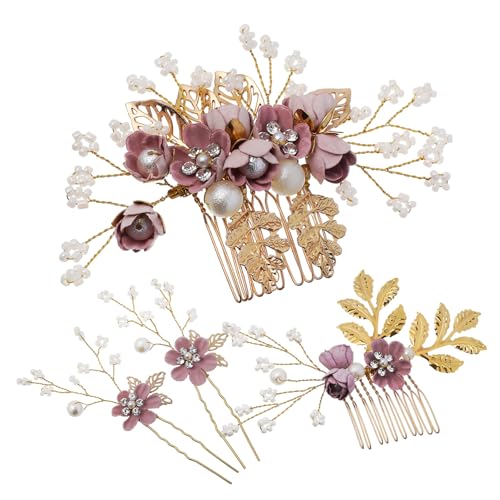 FOYTOKI Braut Perlen Haarschmuck Set Hochzeit Haarnadeln für die Braut Braut Haarnadeln Haar Seitenkämme Strass Braut Kopfbedeckung FOYTOKI Braut Perlen Haarschmuck Set Hochzeit Haarnadeln für die Braut Braut Haarnadeln Haar Seitenkämme Strass Braut Kopfbedeckung von FOYTOKI