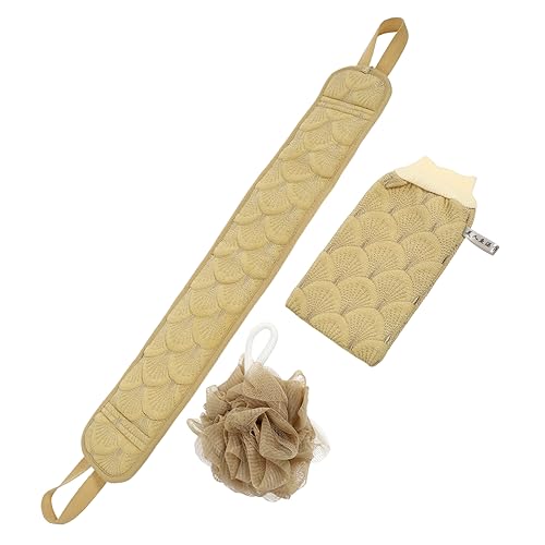 FOYTOKI Badetuch-set Rückenreibhandschuh Dusch-/badestreifen 3-teilig Griff Dusche Sc Für Die Tiefenreinigung von FOYTOKI