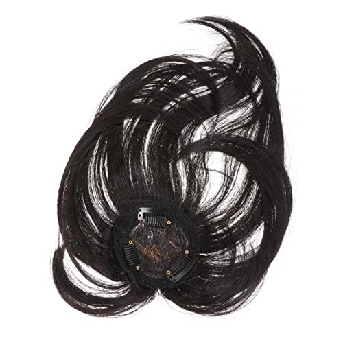 FOYTOKI Clip in Luftfrisur 3D Haarverlängerung Damen Haarteil mit Clip Unsichtbare Ponyfransen für Alltag Hochzeiten und Partys von FOYTOKI