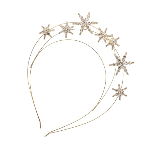FOYTOKI Strass Stirnband Haarschmuck Glitter Sternen Haarband Sterne Schmuck Kopfbedeckung Für Damen Party Hochzeit Braut Zubehör Umweltfreundliches Material Glänzendes Stirnband von FOYTOKI