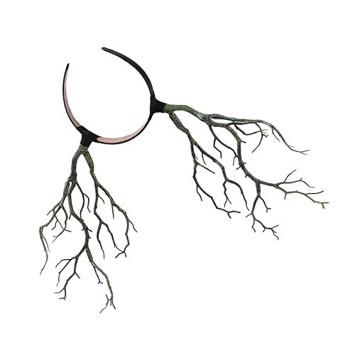 FOYTOKI Modische Frisur 1 Stück Horn-stirnband Simulierter Zweig Dunkler Kopfschmuck Für Halloween-partyfotos von FOYTOKI