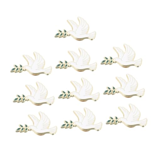 FOYTOKI 10 Stück Broschen Peace Dove Anstecknadeln mit Olivenzweig Metall Vogel Pins für Kleidung Schals Jacken und Festliche Outfits Vielseitiges Friedenssymbol Accessoire von FOYTOKI