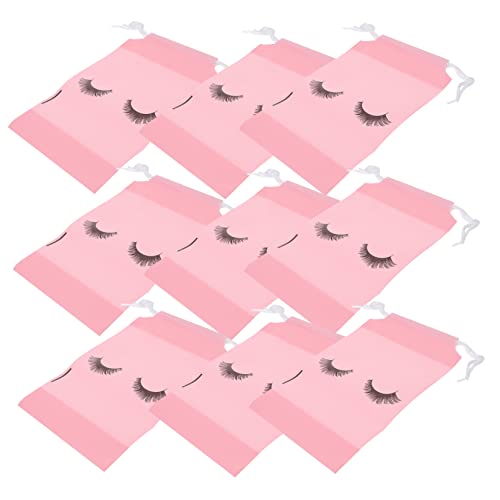 FOYTOKI 100Stücke Kosmetische Kordelzug Taschen Wimpern Nachsorge Kordelzug Beutel Organizer für Makeup Kosmetik Wiederverwendbar für Reisen von FOYTOKI