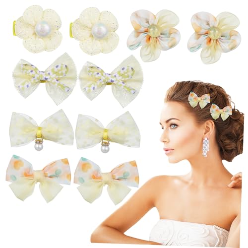 FOYTOKI 10stücke Haarspangen Mit Schleife Und Blumen Gefütterte Damen-haarschmuck Dekorative Haarteile Für Hochzeit Und Party Clips Für Verschiedene Anlässe von FOYTOKI
