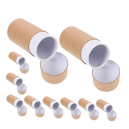 FOYTOKI 10stücke Pappröhren Zum Basteln Kartonrolle Für Ätherische Öle Verpackungsbox Aus Kraftpapier Leere Zylinderflasche Mit Drehverschluss von FOYTOKI