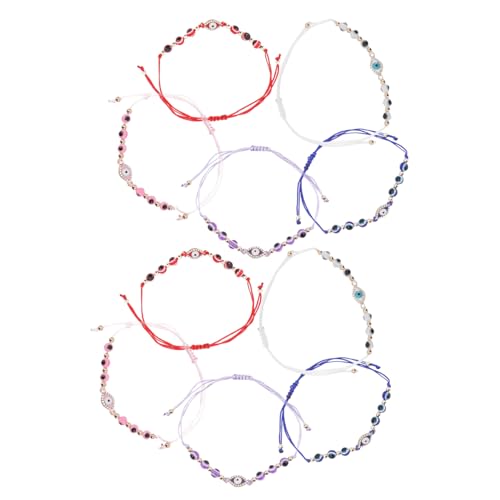 FOYTOKI 12 Stück Teiliges Böser Blick Armband für Damen Geflochtene Kettenarmbänder mit Charm Modischer Schmuck Hautfreundlich und Leicht Vielseitig für Alltag Party und Büro Geeignet von FOYTOKI