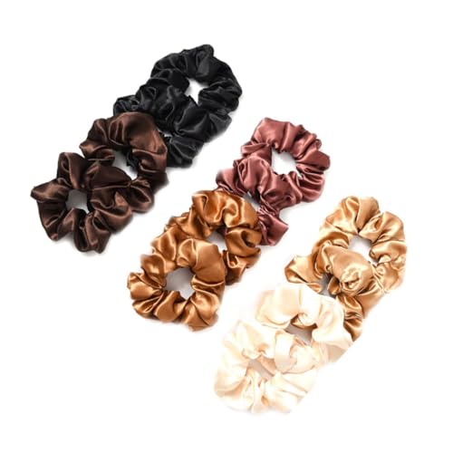 FOYTOKI 12 Stück Teiliges Haargummi Einfarbigem Elastischem Sanfte Haarbänder für Damen und Mädchen Zuverlässiger Halt Modische Haarschmuck accessoires für Alltag und Besondere Anlässe von FOYTOKI