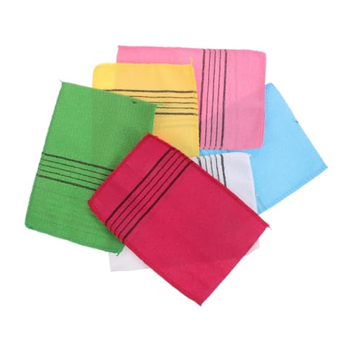 FOYTOKI 12 Stück Teiliges Sauna-peeling-handtuch Grober Struktur Farbenfrohe Einzelstücke in Grün Gelb Türkis Sanfte Hautreinigung für Sauna Gym Spa und Zuhause von FOYTOKI