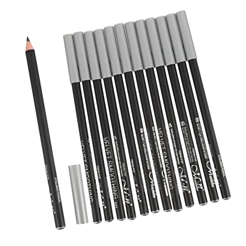 FOYTOKI 12stücke Wasserfester Eyeliner Stift Schwarz Seidig Make-up Augenbrauenstift Beauty-zubehör Lidstrich Wasserfest Eyeliner Für Profi Und Privatgebrauch von FOYTOKI