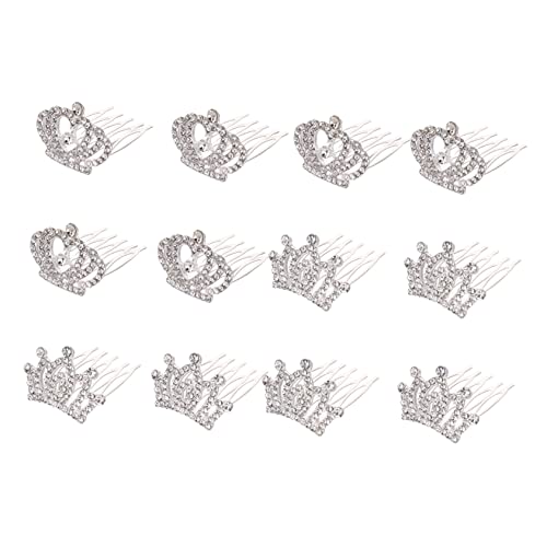 FOYTOKI 12stücke Strass Haarspangen Für Mädchen Krone Haarkämme Für Geburtstagsfeiern Und Besondere Anlässe Mit Langlebigem Design Und Liebevollem Prinzessin-stil von FOYTOKI
