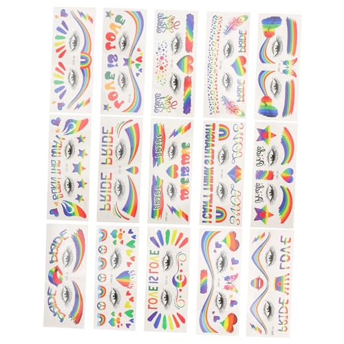 FOYTOKI 15 Blätter Temporäre Tattoo Aufkleber Für Frauen Lebendige Gesichtskunst Wasserfest Dekorative Körperaufkleber Für Partys Einfach Aufzubewahren Und Langlebig von FOYTOKI