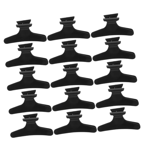 FOYTOKI 15stücke Haarspangen Schwarz Salon-haarspangen Haarklammern Zum Abteilen Kunststoff-haarspangen Für Friseursalons Und Frauen-haarstyling von FOYTOKI