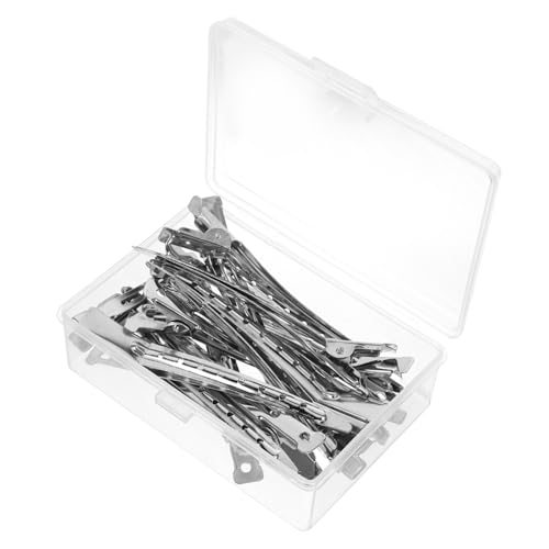 FOYTOKI 17stücke Metall Alligator Haarnadeln Friseur Haarstyling Zubehör Mit Aufbewahrungsbox Für Damen Und Mädchen Große Haarklammern Für Haarpartien von FOYTOKI