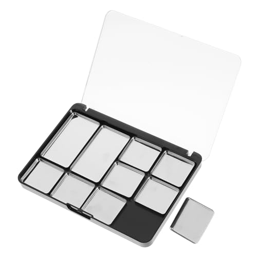 FOYTOKI Lidschattenpalette 10 Farben Leere Selbstgemacht Magnetische Make Up Palette für Reisen Lidschattenbehälter aus Robustem Material Kosmetik Organizer mit Leeren Pfännchen von FOYTOKI