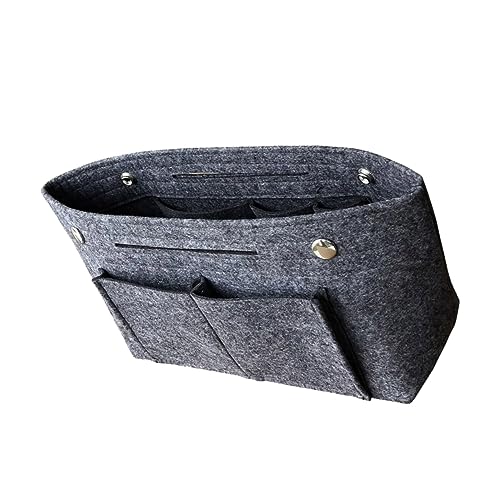 FOYTOKI Große Kapazität Filztasche Für Damen Tragbare Kosmetiktasche Multifunktionale Aufbewahrung Für Make-up Toilettenartikel Dunkelgrau Für Reisen Und Alltag von FOYTOKI