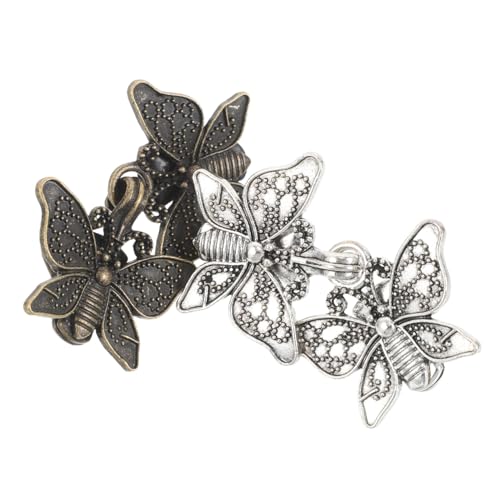 FOYTOKI 2 Paare Vintage Butterfly Cardigan Clips für Damen Abnehmbare Metallverschluss für Schals Pullover und Abendmode Elegantes Design für Besondere Anlässe und Büro Outfits von FOYTOKI