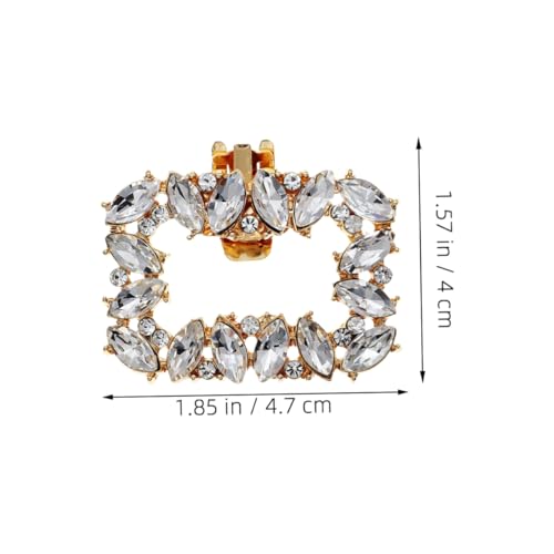 FOYTOKI 2 Stück Abnehmbare Schuhclips mit Funkelnden Strasssteinen Metall Schuhschnallen für Damen High Heels und Sandalen Brautschmuck Accessoires Vielseitige Schuhdekoration für von FOYTOKI