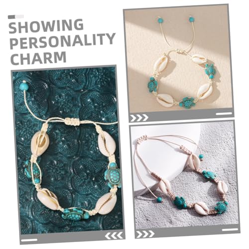 FOYTOKI 2 Stück Boho Muschelarmband Meeresschildkröte Armband Fußkette Strand Schmuck Sommer Urlaub Accessoire Flexibel als Armband und Fußkettchen Geeignet FOYTOKI 2 Stück Boho Muschelarmband Meeresschildkröte Armband Fußkette Strand Schmuck Sommer Urlaub Accessoire Flexibel als Armband und Fußkettchen Geeignet von FOYTOKI