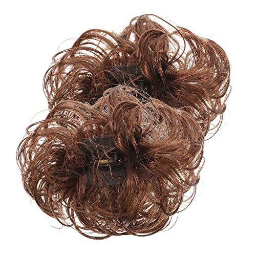 FOYTOKI 2 Stück Hochsteckfrisuren Fake Haarknoten Messy Bun Haarverlängerungen Für Frauen Haar Accessoires Synthetische Echthaar Extensions Dutts Pferdeschwanz Styling Gewellte von FOYTOKI