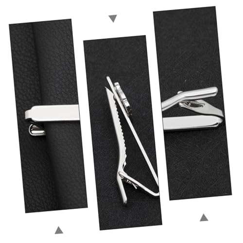 FOYTOKI 2 Stück Santa Claus Krawattenklammern Weihnachten Modische Niedliche Metallklammern für Herrenanzug Einfache Befestigung Stilvolle Accessoires für Festliche Outfits von FOYTOKI