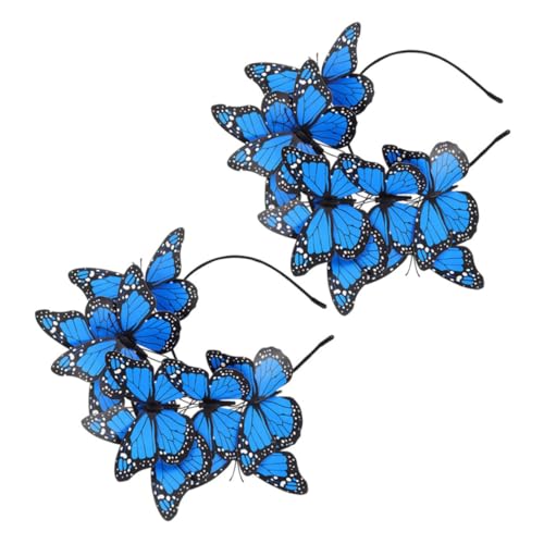 FOYTOKI 2 Stück Schmetterling Haarreif Damen Kopfband mit Sicherem Sitz Vielseitig für Haartypen Modisches Party accessoire für Mädchen und Frauen Einfach Anzulegen Charmantes Design für von FOYTOKI