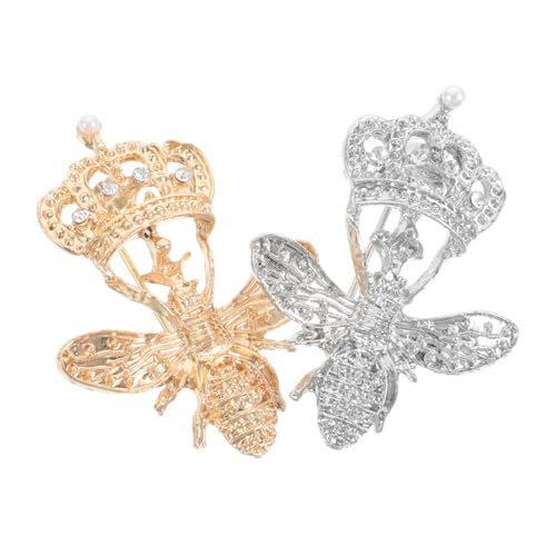 FOYTOKI 2 Stück Schmucknadeln mit Funkelnden Strasssteinen Leichte Legierungs Broschen für Frauen Einzigartiges Insekten Design für Kleidung und Rucksäcke von FOYTOKI