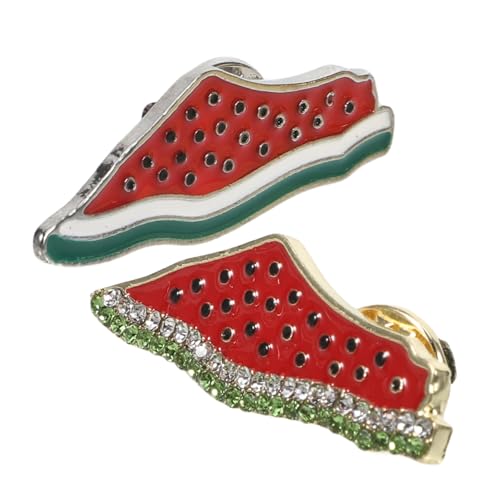 FOYTOKI 2 Stück Wassermelonen Brosche Emaille Anstecknadel für Sommermode Leicht und Tragbar Fruchtförmige Brosche für Frauen Perfektes Accessoire für Luau und Freizeit von FOYTOKI
