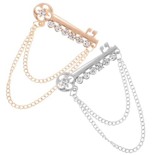 FOYTOKI 2 Stücke Mehrschichtige Ketten Brosche Zinklegierung für Hochzeiten Anzüge und Formelle Anlässe Elegantes Accessoire für Männer und Frauen FOYTOKI 2 Stücke Mehrschichtige Ketten Brosche Zinklegierung für Hochzeiten Anzüge und Formelle Anlässe Elegantes Accessoire für Männer und Frauen von FOYTOKI