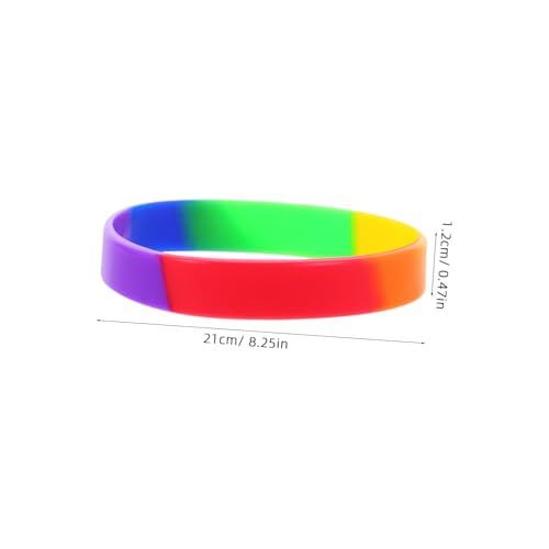 FOYTOKI 20 Stück Teiliges Bunte Silikonarmbänder für Jugendliche Langlebige Regenbogen Wristbands für Pride Paraden und Festivals Vielseitig Tragbare Symbolarmbänder zur Unterstützung der von FOYTOKI