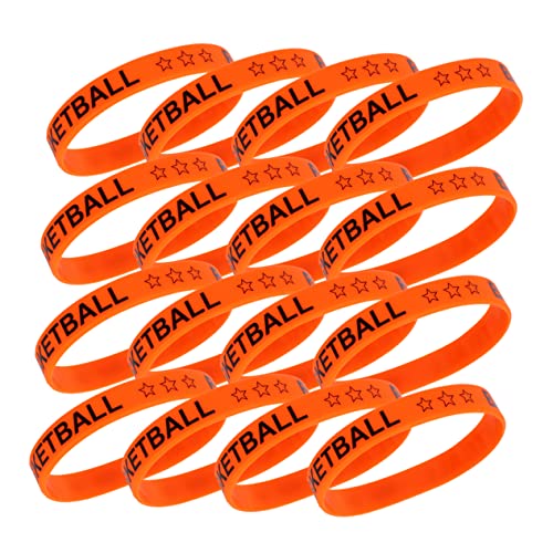 FOYTOKI 20Stücke Silikonarmbänder Basketball Design Party Armbänder Weiche und Bequeme Handgelenk Accessoires für Erwachsene für Feiern und Sportevents von FOYTOKI