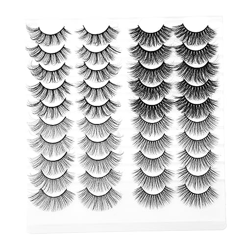FOYTOKI 20paare Natürliche Falsche Wimpern Für Mädchen Kosmetik Stilvolle Künstliche Wimpern Mit Modischem Design Dreidimensional Und Natürlich Wirkend Hohe Qualität Angenehm Zu von FOYTOKI