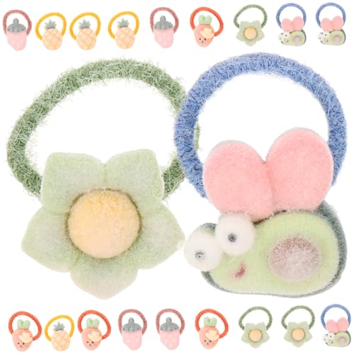 FOYTOKI 20 Stück Cartoon Haargummis Für Mädchen Elastische Haarbänder in Blau Mit Bienen Motiv Für Kleinkinder Für Alltag Und Besondere Anlässe von FOYTOKI