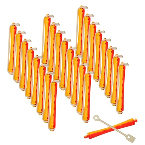 FOYTOKI 24 Stück Haar Dauerwelle Stangen Mit Gummiband Haarstyling Werkzeuge Für Frauen Friseur Dauerwellenwickler Lockenwickler Für Zuhause Und Salon Geeignet Für Haartypen von FOYTOKI