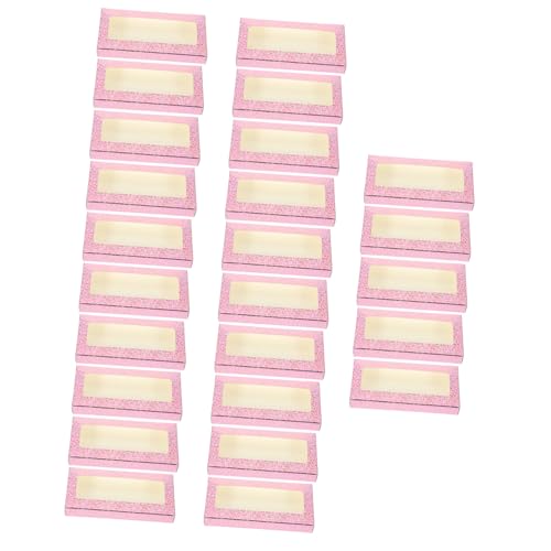 FOYTOKI 25 Stück Teiliges Bunte Wimpernverpackungsboxen mit Transparentem Deckel Leere Aufbewahrungsbox für Falsche Wimpern Kosmetischer Organizer für Nagelkunst und Make Up Praktische von FOYTOKI