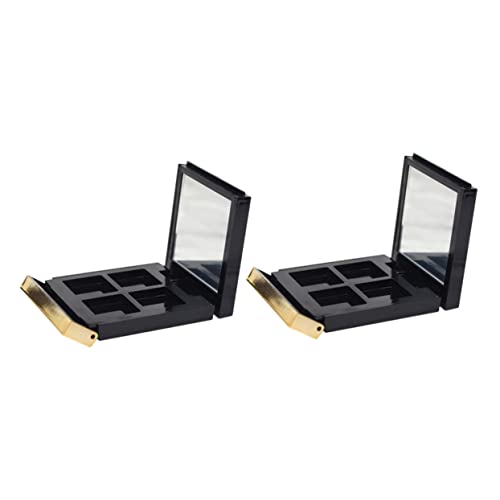FOYTOKI 2stücke Leere Augenmake-up-Organizer Mit Goldenen Rändern Praktische Kosmetikbox Für Lidschatten Lippenstift Und Für Zuhause Und von FOYTOKI