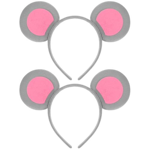 FOYTOKI 2Stücke Mäuseohren Haarband Pack Süßes Stirnband für Cosplay Kostümparty Mottoparty und Karneval Leichtes Angenehmes Design Erwachsene von FOYTOKI