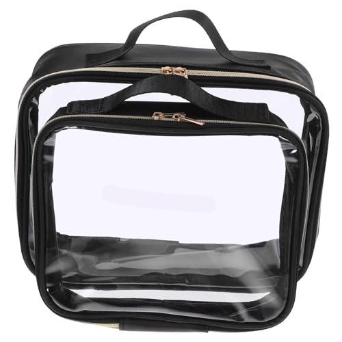 FOYTOKI 2Stücke Transparente Kosmetiktaschen Große und Kleine wasserdichte Organizer Durchsichtige Make Up Taschen für Toilettenartikel und Kosmetik Unterwegs von FOYTOKI
