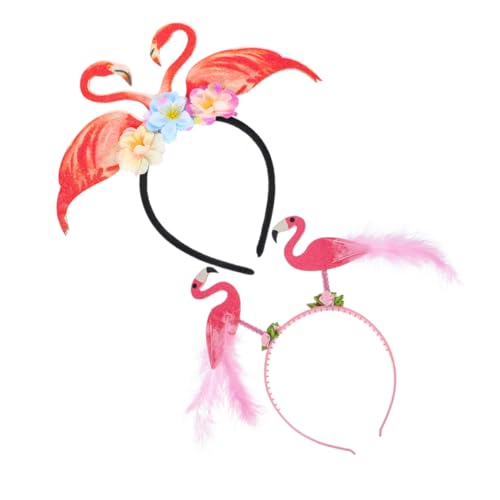 FOYTOKI 2stücke Flamingo Haarreif Tropische Kopfbedeckung Für Sommerfeste Lustige Partyaccessoires Für Frauen Für Luau Geburtstagsfeiern Und Karneval von FOYTOKI