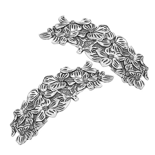 FOYTOKI 2stücke Damen Haarspangen Blumen Haarklammern Vintage Haarschmuck Für Hochzeiten Partys Und Alltag Elastische Friseurclips Mit Eleganten Designs in Antiksilber von FOYTOKI