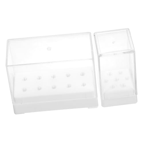 FOYTOKI Nagelbohrerhalter 2 Stück Aufbewahrungsbox Für Nagelbohrer Kunststoff Nagelbohrer Organizer Mit 7 Und 10 Löchern Nagelpflege Zubehör Für Studio Und Zuhause von FOYTOKI