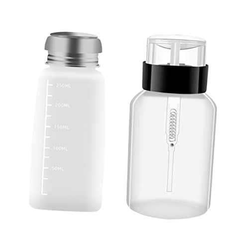 FOYTOKI 2stücke Nagellackentferner Flasche Mit Pumpfunktion Maniküre Druckflasche Für Nagellack Make-up Entferner Und Leckschutz Und Metallverschluss von FOYTOKI